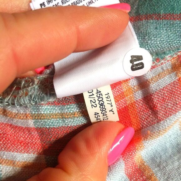 5/$55 American Eagle Outfitters NWT oversized button down plaid blouse S - Picture 12 of 12